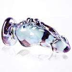 4.7" Colorful Glass Monster Dragon Dildo.1.5" Diameter Thick Anal Dildo,Fantasy Small Anal Plug Short Wide Penis for Vaginal and Anal Stimulation,Adult Alien Butt Plug for Women and Couples