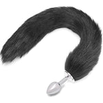 Fox Tail Anal Butt Plug Sex Toys For Cospaly (Black)