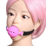 Bondage Soft Black Rubber Silicone Ball Gag With Breather Holes 1.5" Ball Dia (S (1.5" Ball Dia), Red)