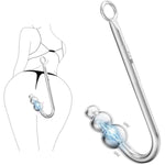 Vibrating Anal Hook Anal Plug, 3 Balls Anal Vibrator Anal Trainer Butt Plug With 9 Vibration Modes, Metal Anal Dilator Vagina Hook G Spot Stimulator Sm Sex Toys For Beginners Gay Women Couples