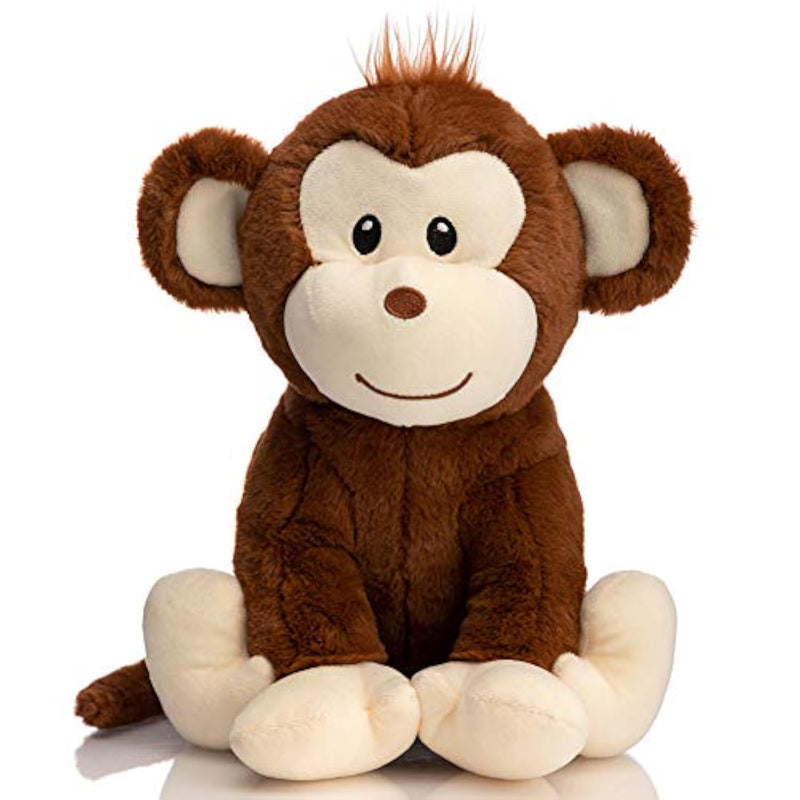 Plush Monkey Stuffed Animals Cute Monkey Toys Birthday Gifts For Kids 12 Inch Brown