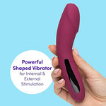 Mantric 6 inch Silicone G Spot Vibrator for Women, Purple