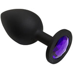 Spade Shaped Silicone Anal Plug with Jeweled Base by Doc Johnson - Large Size