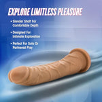 Blush Adult Sex Toys – Au Naturel Roberto – Sensa Feel Dual Density Realistic 9.25 Inch Long Dildo – Flexi Shaft – Suction Cup Base, Strap On Harness Compatible, Waterproof – Women Men Couples – Latin