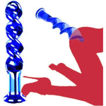 Glass Dildo Fantasy Dildo Adult Sex Toys For Couples, Spiral Clear Dildo Glass Anal Plug For G Spot Stimulator Prostate Massager, Realistic Dildos Thin Small Anal Dildo Sex Toy For Men Women