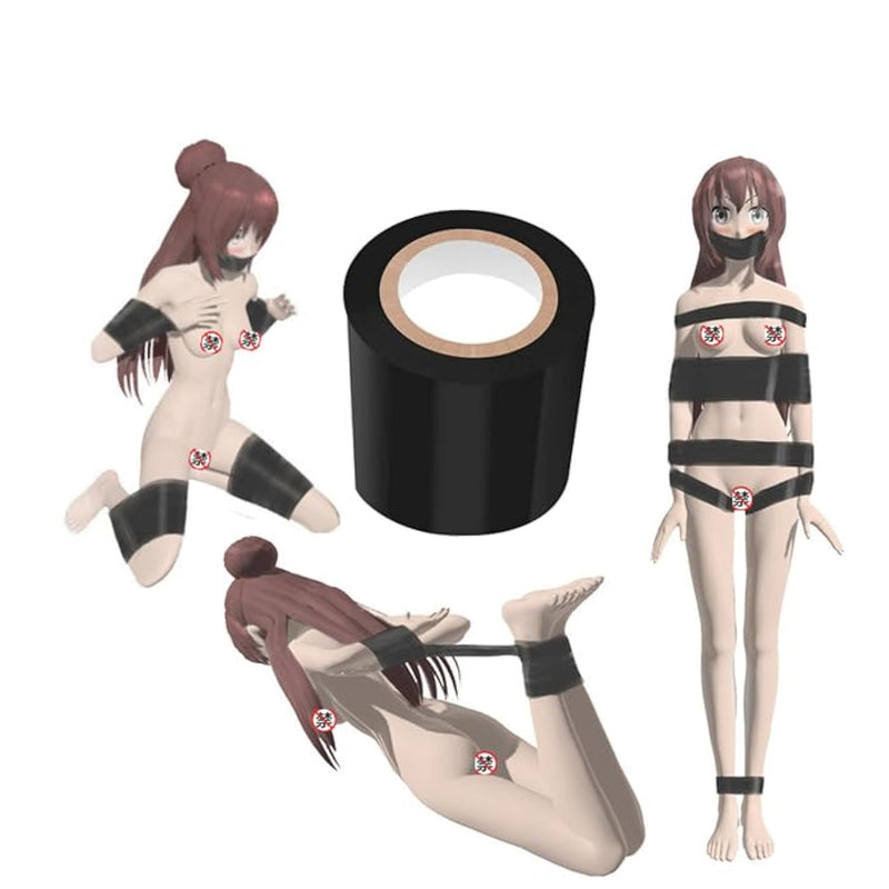 Bdsm Bondage Tape, Fetish Sm Adult Toy Sex Restraint Bondage Tape Static Electrostatic Tape, Sex Ties And Bondage Tape, Fetish Bdsm Sex Toys For Couples (Black)