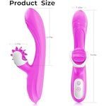 2In1 G Spot Thrusting Sex Toys With 9 Rotating & 9 Vibrating Modes, Body-Safe Silicone Vibrator Rabbit For Women And Couple, Waterproof Realistic Dildo For Anal Stimulation (M)