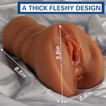 2 In 1 Male Masturbators, Adult Sex Toys With Realistic Textured Portable Pocket Pussy Stroker With 3D Vagina Clitoris For Adult Men Masturbation(Brown)
