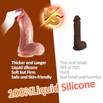 9.21 Inch Girth Huge Thick Dildo Sex Toy,Super Soft Real Skin Dual Density Silicone Dildos With Strong Suction Cup For G Spot Stimulator And Anal Play,Adult Sex Toys For Women And Men