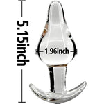 Anal Plug Glass Butt Plug For Comfortable Wear Prostate Massager Sex Toy With Curved Base And Tapered Tip For Men Women Masturbation (L)