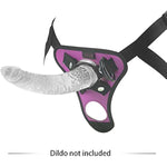Adjustable Strap On Dildo Harness, Double Hole Pegging Harness Leather Soft Ring Belt For Male (Purple)