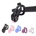 Chastity Cage Penis Plug Hollow Silicone Lock Urethral Cockcage Accessories Male Dilators Sex Toys (Black)