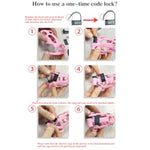Male Chastity Cage Accessories Set, Anti-Off Chastity Device Pink Auxiliary Belt, Plastic One-Time Code Lock, Stealth Lock Chastity Lock Cylinder And Press-Lock Key For Men Sex Toys Cock Cage