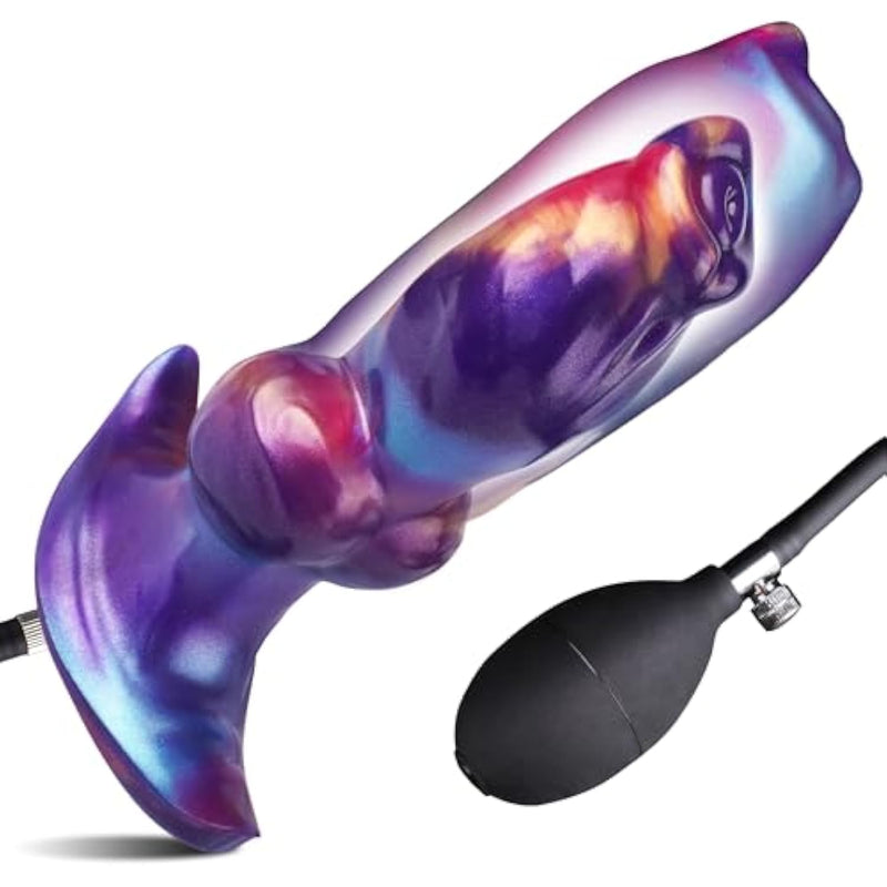 Inflatable Butt Plug Large Anal Plug Sex Toys, Silicone Butt Plug Huge Wearable Buttplug With Safe T Base, Fantasy Monster Anal Dildo Anal Trainer Stretcher Extender, Adult Sex Toy For Gay Men Women