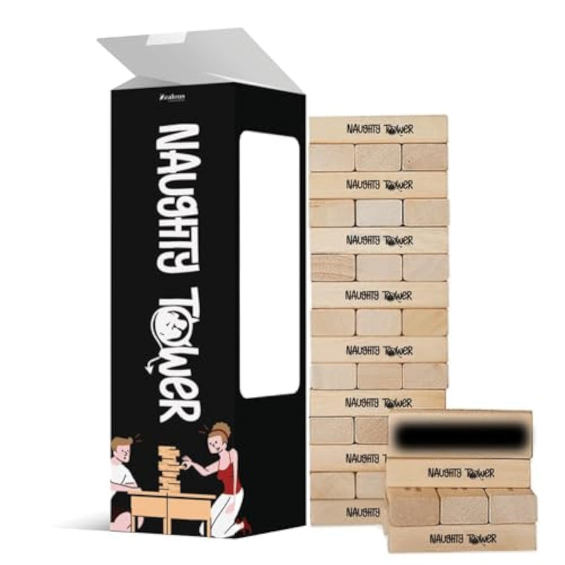 N Tower Questions Game - 54 Fun Conversation Starters - Commands For Game Nights, Date Nights, & To Deepen Connections - A Spin On Fun Classic Games Like Tumbling Wooden Block Tower Games