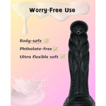 Monster Dildo, 7.5" Realistic Textures G Spot Massagers For Clitoral Vagina And Anal Thrusting Adults Sex Toys, Suction Dildo For Women - Black