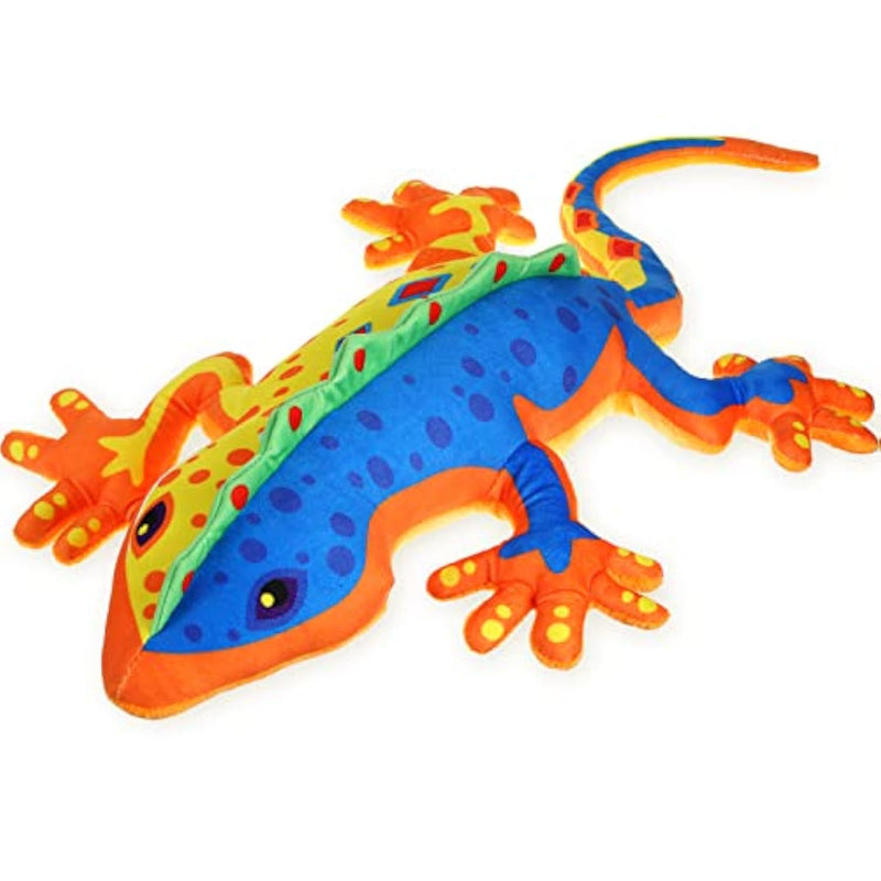 22 Inches Realistic Lizard Stuffed Animal Plush Toy With Spots Colorful Gecko Stuffed Animal Sturdy Gecko Plush Reptilian Toy Huggable Birthday Gift For Little Person Teens (Yellow)