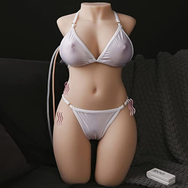 Automatic Sucking Vibrating Sex Doll - 19Lb Realistic Female Torso Love Doll With Pussy Ass For Vaginal Anal Breast Sex, Automatic Cleaning Vaginal, Adult Sex Toy Sex Dolls For Men Masturbation