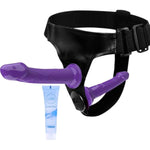 Strap On Dildo Wearable Kit - Sex Harness With 2 Removeable Dildo Realistic For Female Masturbation Sm Adult Sex Toys For Women Couples Lesbian(Double Dildo Purple)…