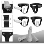Harness Strap-On Vibration Realistic Dildos - Adjustable Strapless Strap-On Dildos With 10 Modes & 3 Dildos Silicone Anal G-Spot Stimulation Sex Toys For Women Couples Lesbian | Remote Control