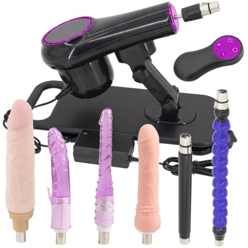 Mini Sex Machine Wireless Telescopic Linear Actuator Thrusting Machines For Women Dc Electric Motor Reciprocating Mechanism 3Xlr Connector More Attachments (6 Attachments)