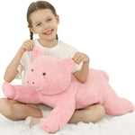 Giant Pig Stuffed Animal Plush Toy, 31.5 Inches Oversize Soft Pig Plushie For Kids Girls Boys, Snuggle Cute Stuffed Farm Animal Gift For Christmas Birthday