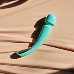 Smart Wand 2 Large All-Over Body Handheld Waterproof Vibrator And Wand Massager, Vibrating Massager For Her And Wand Massagers For Neck And Back With 10 Vibration Patterns, Aqua