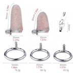 Sex Toys Penis Cage With Invisible Lock And 2 Keys Male Chastity Device With Mesh Design Cutout For Breathability Cock Cages Made Of Mesh Metal For Bondage To Man (1.77In,L)