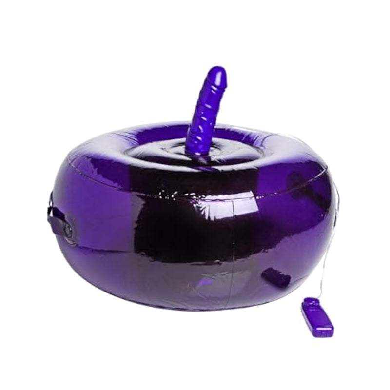 Purple Vibrating Dildo with Multi Speed Vibration and Remote Control Inflatable Riding Seat by Lynx