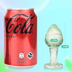 Glass Anal Plug Luminous Butt Plug Glass Plug G-Spot Stimulator Prostate Massager Vaginal Masturbation For Women Men Couples Beginners Valentine'S Gift Sex Toys (S)