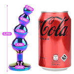 Aluminum Anal Beads, Colorful Graduated Anal Plug With Jeweled Base Sturdy Curved Butt Plug G-Spot Dildo Adult Sex Toys For Men Women (L)