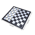 Magnetic Travel Checkers Board Game Set With Folding Board Family Educational Toys For Kids And Adults