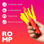 ROMP Pop Wand Vibrator Adult Sex Toys | Clitoral Stimulator for Women | Couples Vibrator | Flickering High Frequency Vibrating Nipple Stroker |Recharge & Waterproof