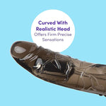 Triple Tickler Vibrating Dildo - 9 Inch Realistic Dildo - G-Spot Vibrator For Women And Clitoral Stimulator - Twist Base Multispeed Vibrator - Adult Sex Toy - Waterproof - Black