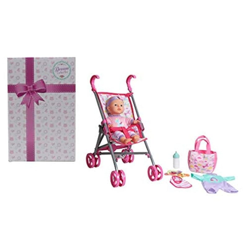 Dream Collection, Baby Doll Care Gift Set with Stroller - Lifelike Baby Dol