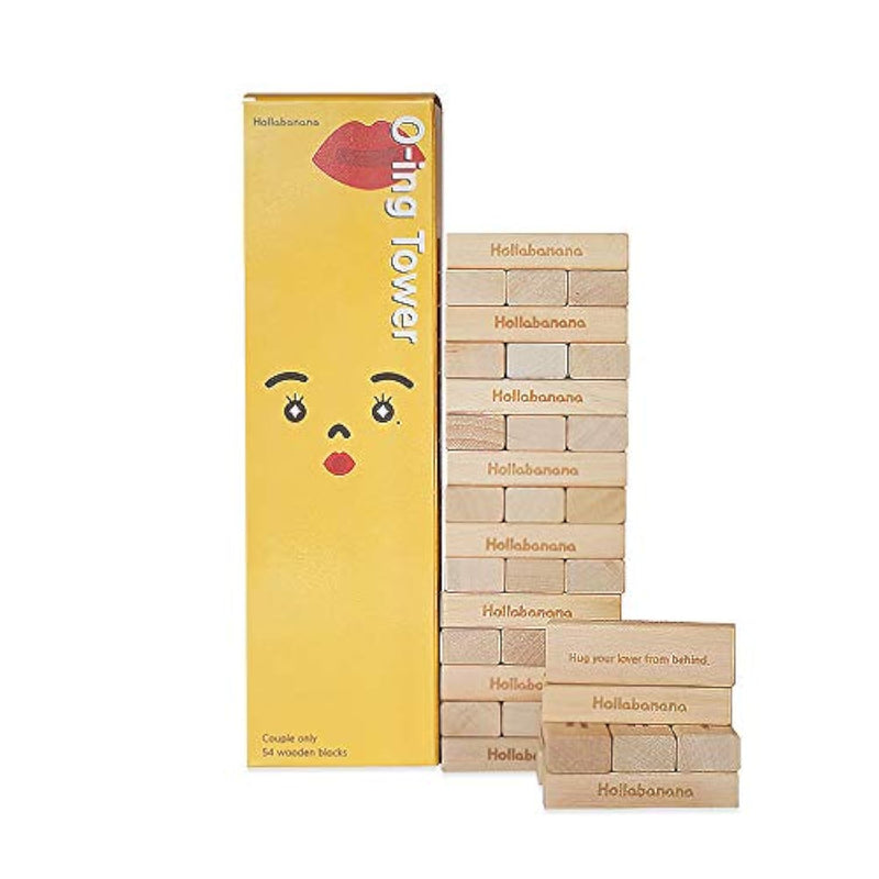 (O-Ing [Tower]) Love & Naughty Stacking 54 Tower] [Wooden] [Block]S Funny Couple Game For Adults - With Truth Or Dare Questions And Challenges