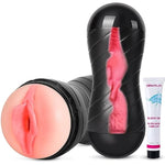 Male Masturbators Cup, Double Side Pocket Toy With Realistic Texture, Men Masturbation Stroker Adult Sex Toys