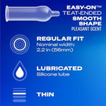 Durex Extra Sensitive Thin Condoms, Lubricated Latex Condoms for Men, 12 Count