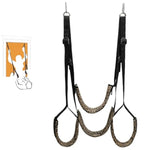 Leopard Print Fitness Door Swing For Couples - Adjustable Sex Swing Indoor Portable Swing (300Lbs) (Gold)
