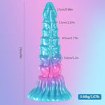 9In Big Fantasy Dildo,Blue Purple And Pink Gradient Dragon Monster Dildo With Strong Suction Cup,Silicone Anal Plug Adult Toys For Women Men