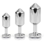 3Pcs Premium Metal Weighted Anal Plugs With Luxury Jewel, Anal Training Kit Sex Toy For Men Women Couples