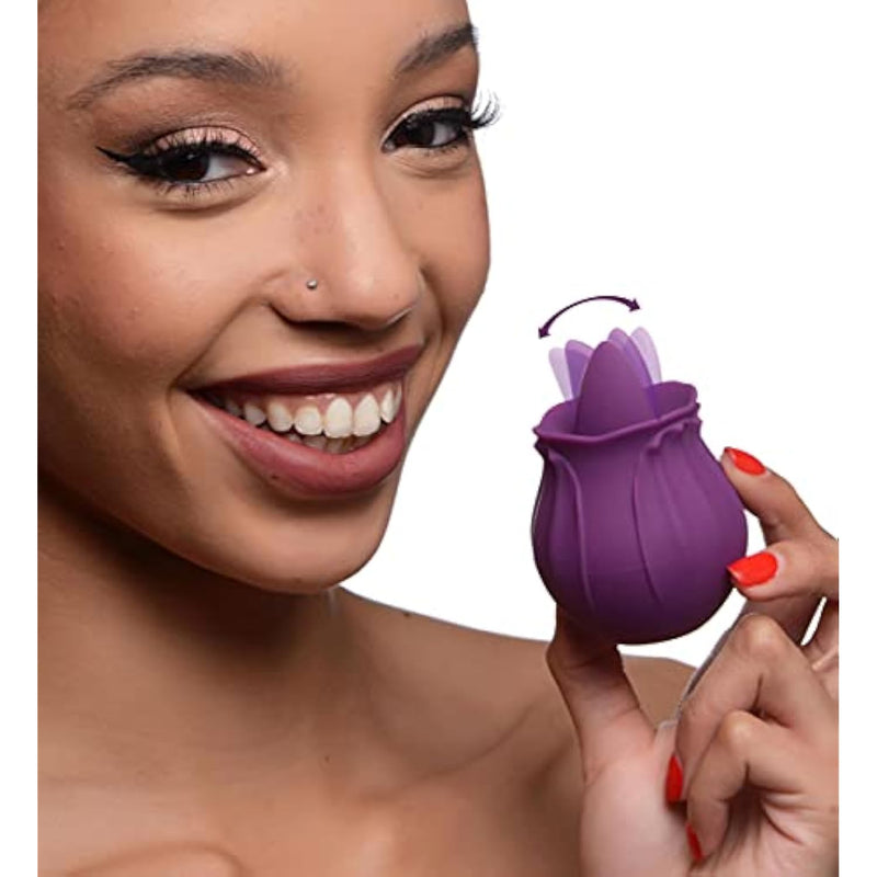 Bloomgasm Wild Violet, 10X Silicone Clit Licking Stimulator For Women, Made With Body Safe Silicone, Usb Rechargeable And Ipx6 Splashproofing,Purple