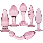 Crystal Glass Anal Butt Plug With 6 Different Sizes For G-Spot Stimulation Sm Anal Butt Plug Stimulator Beginner Friendly