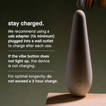 Vibe - Personal Massager, Cordless Clitoral Stimulator - Adult Toy For Solo Or Partnered Play - 100% Platinum-Grade Silicone Sexual Stimulation Device For Women, Men + Couples - 3 Speeds (Grey)