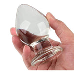 Extra Large Glass Butt Plug 2.3 X 4.13 Inch G-Spot Crystal Anal Plug Bum Plug Heavy Duty Weight Anal Trainer Pleasure Sex Toy