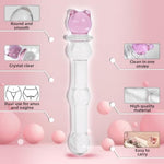 Glass Anal Plugs Anal Beads Cute Clear Butt Plugs Crystal Dildo Female For G-Spot Massage Adult Sex Toys For Couples (M)