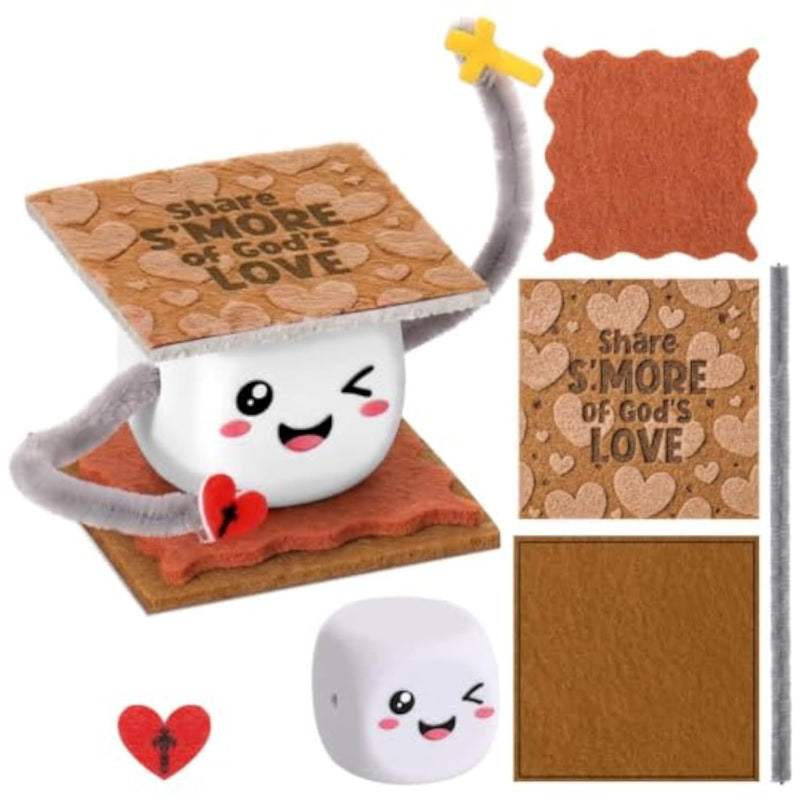 24 Pack 3D S'More Religious Craft Kit for VBS, Sunday School, and Church Crafts