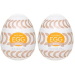 TENGA Egg Disposable, One Time Use, Super Stretchable Male Masturbator Sleeve, Ring (Pack of 2)