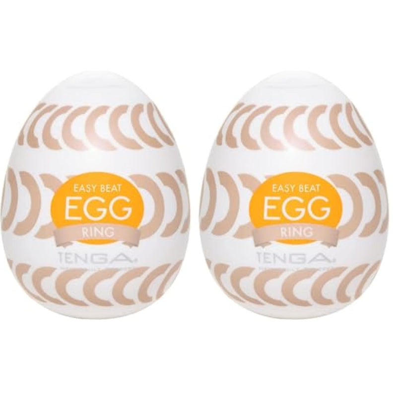 TENGA Egg Disposable, One Time Use, Super Stretchable Male Masturbator Sleeve, Ring (Pack of 2)