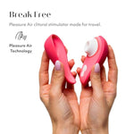 Liberty 2 Pink Pleasure Air Clitoris Sucker With Travel Case & We-Vibe Pivot Vibrating Cock Ring - Couples Sex Toys Bundle